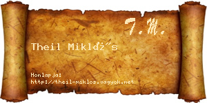 Theil Miklós névjegykártya