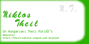 miklos theil business card